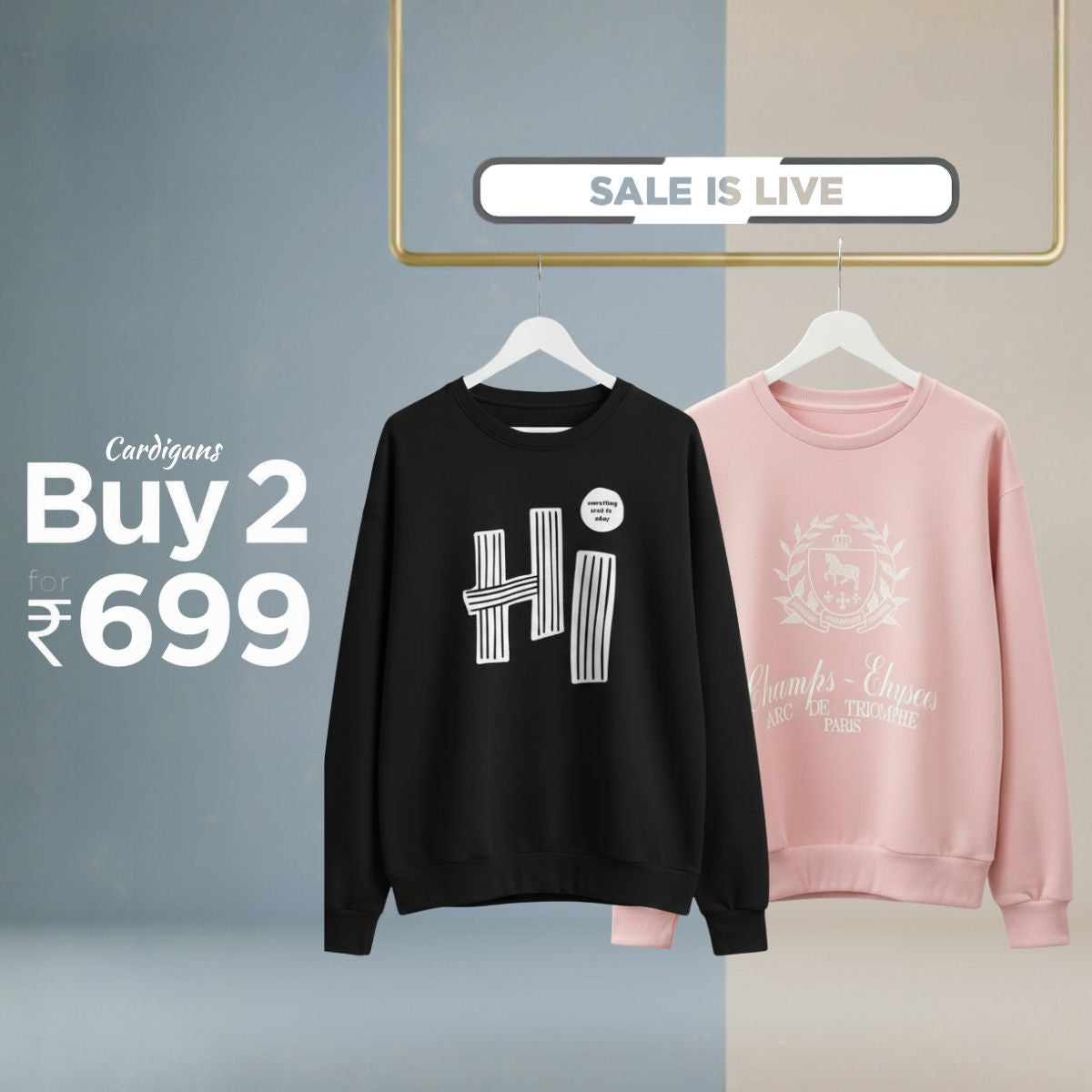 Combo of 2 Women's Cozy Sweatshirts | Stylish Winter Pack | SS-03