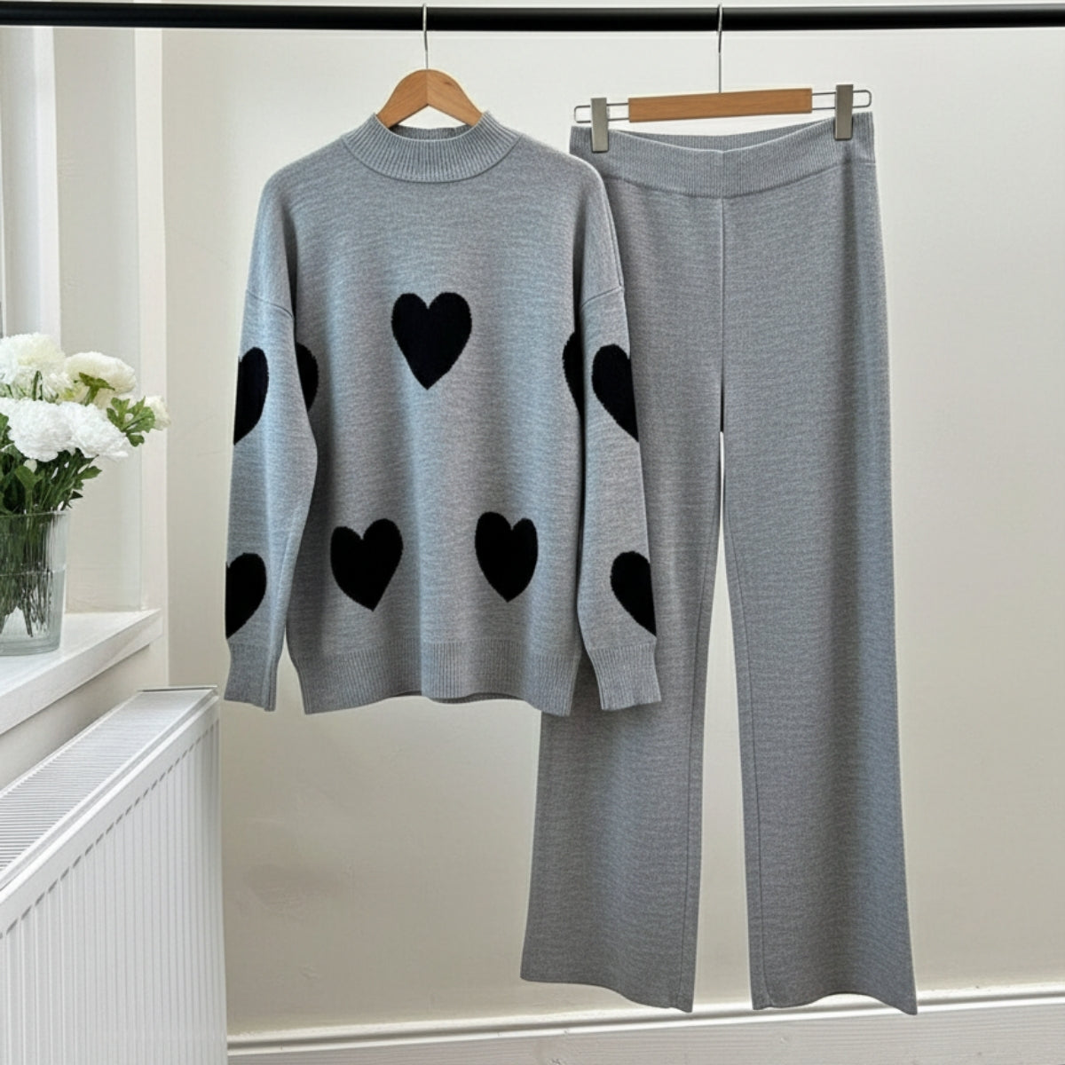 Winter Co-ord Sets for Women : Cozy Chic |Grey| WCS-03