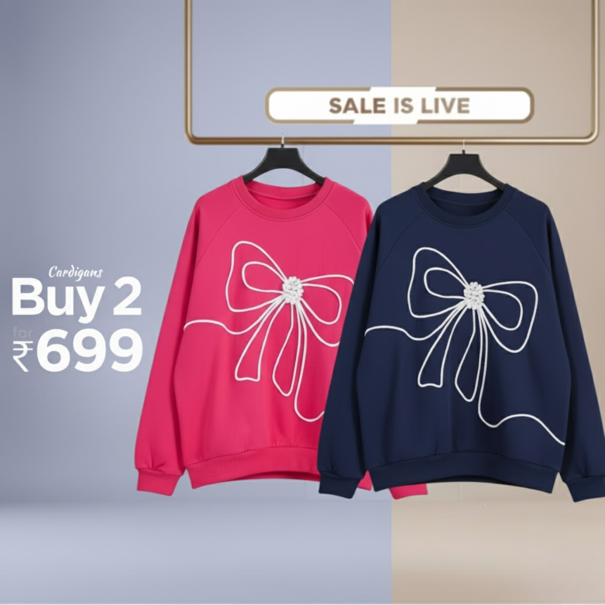 Combo of 2 Women's Cozy Sweatshirts | Stylish Winter Pack | SS-24