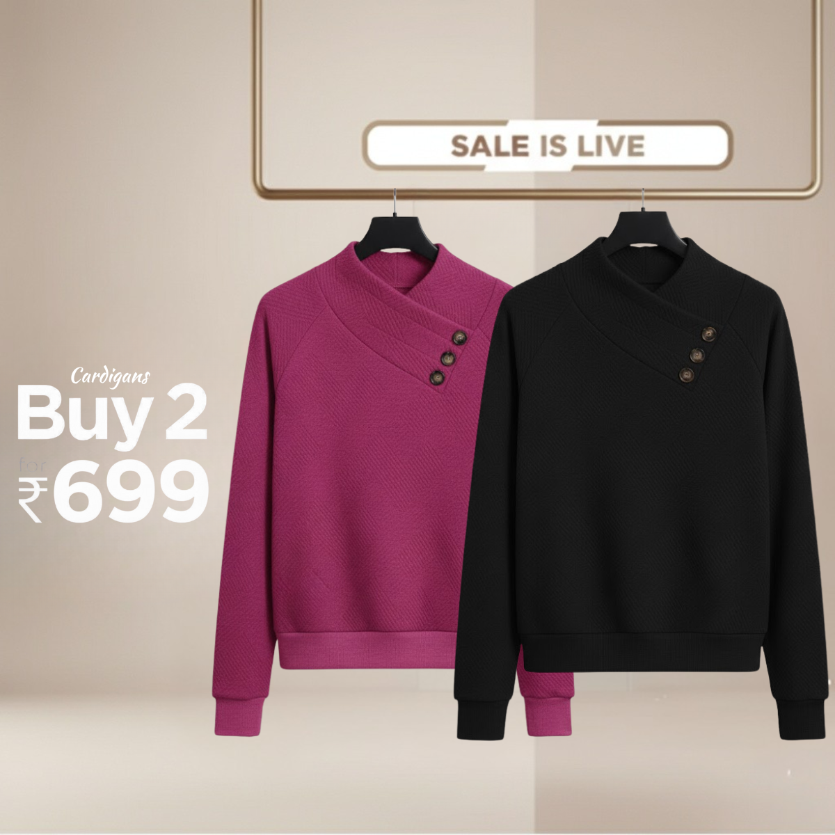 Combo of 2 Women's Cozy Sweatshirts | Stylish Winter Pack | SS-25