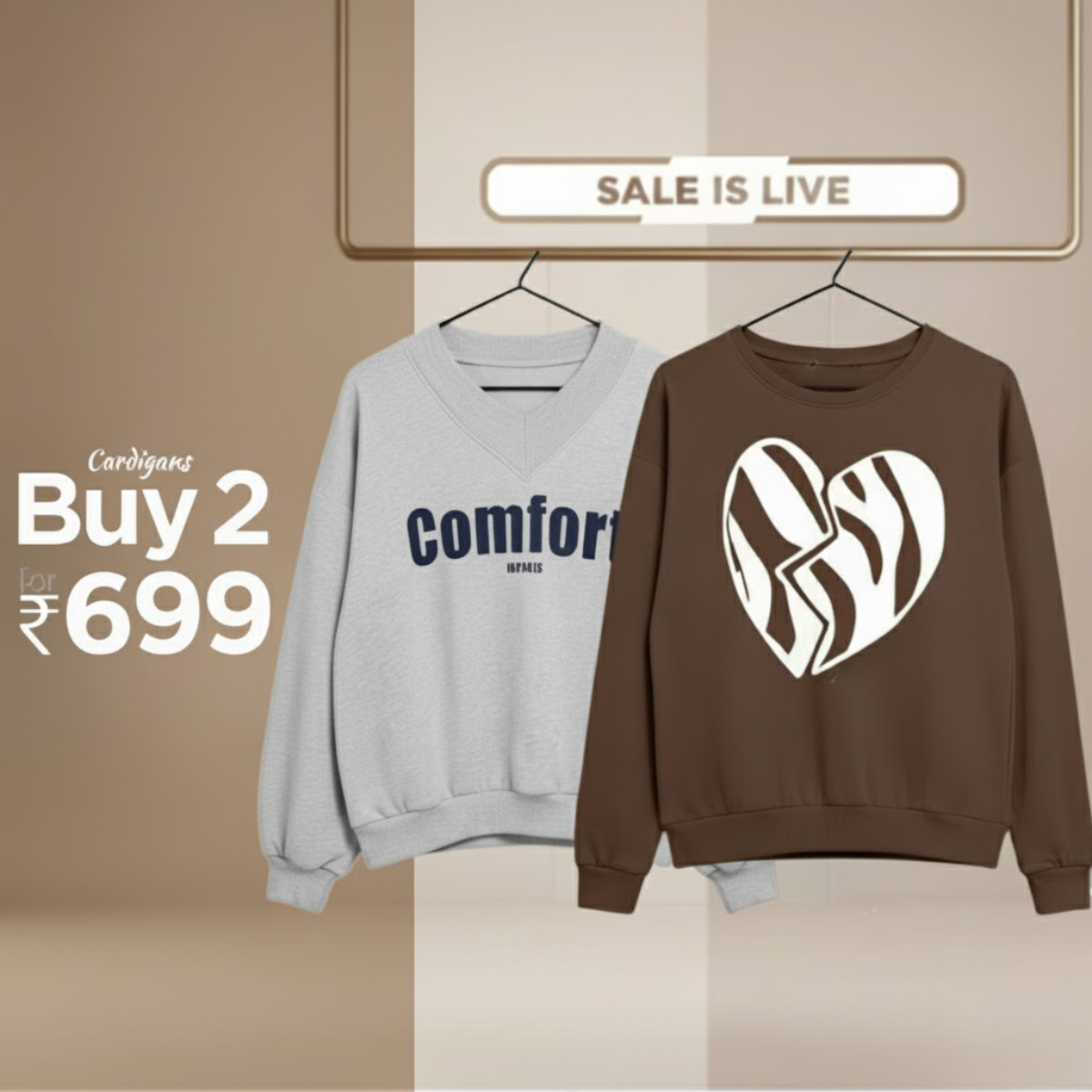 Combo of 2 Women's Cozy Sweatshirts | Stylish Winter Pack | SS-26