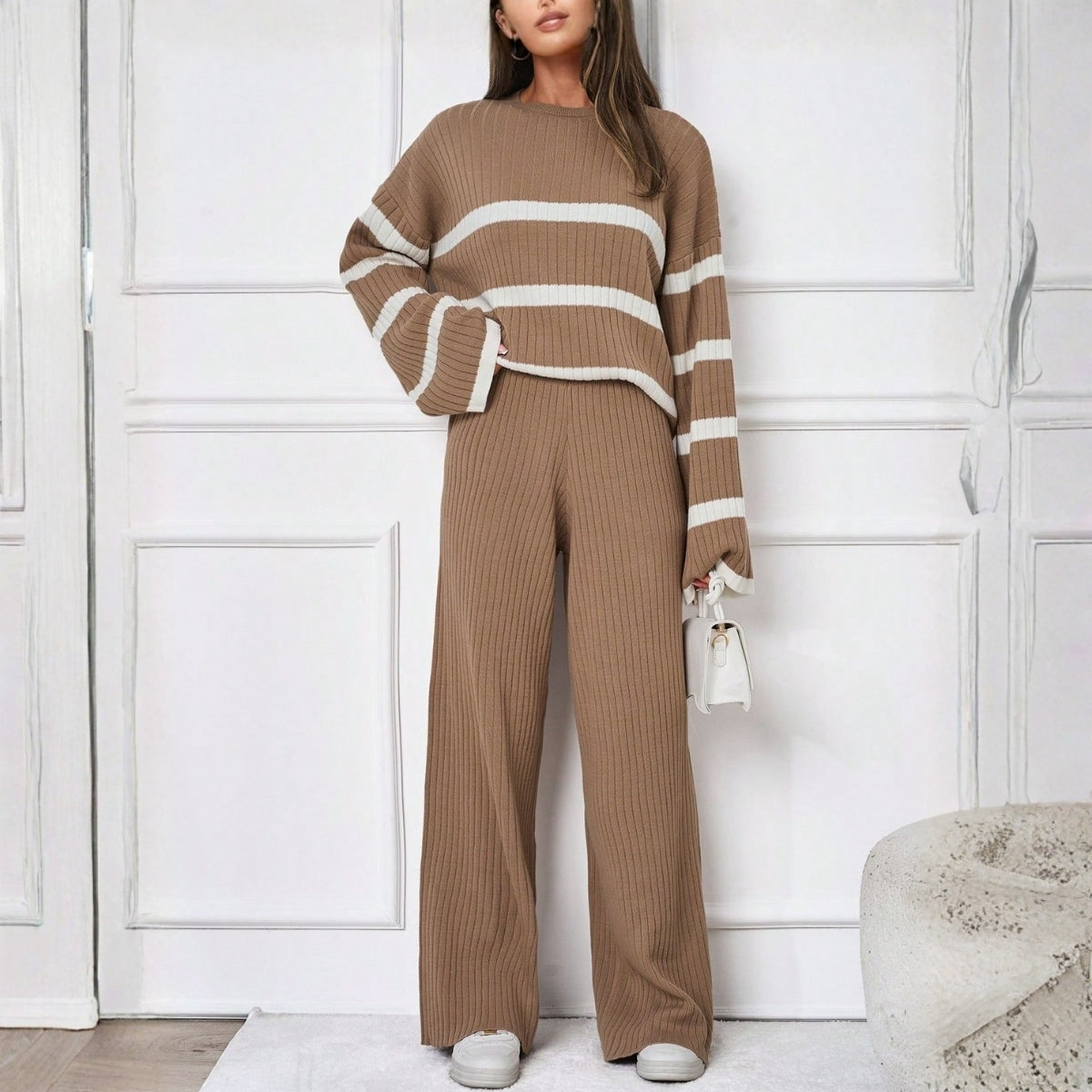 Winter Co-ord Sets for Women : Cozy Chic | Brown | WCS-05