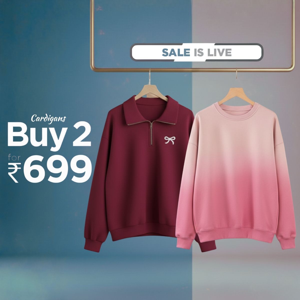 Combo of 2 Women's Cozy Sweatshirts | Stylish Winter Pack | SS-10