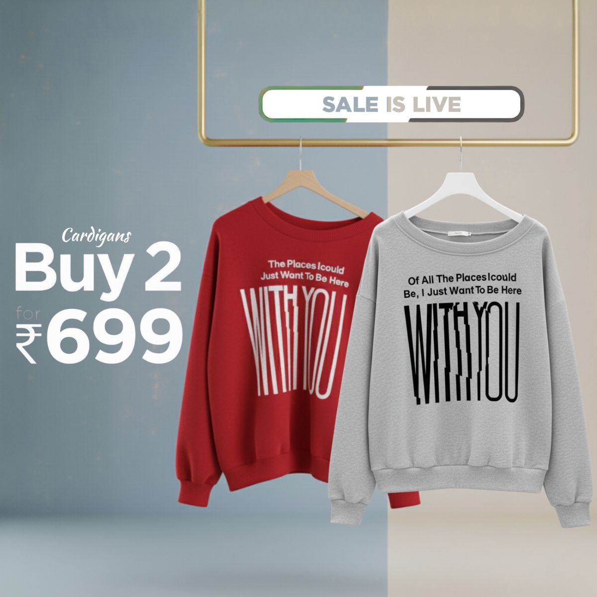 Combo of 2 Women's Cozy Sweatshirts | Stylish Winter Pack | SS-12