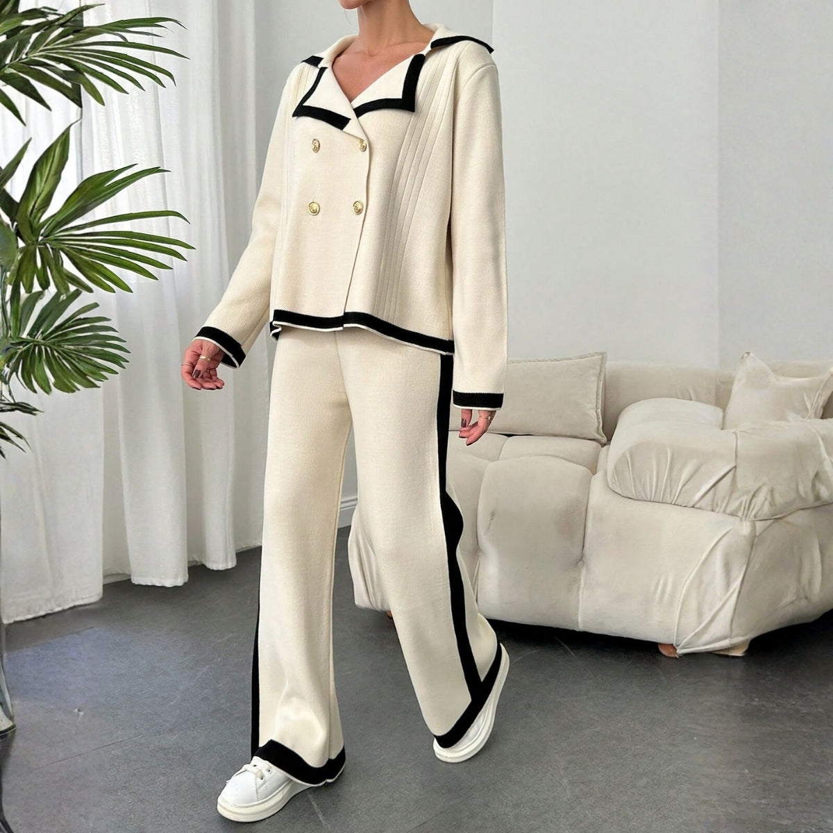 Winter Co-ord Sets for Women : Cozy Chic | Dark-Grey | WCS-07