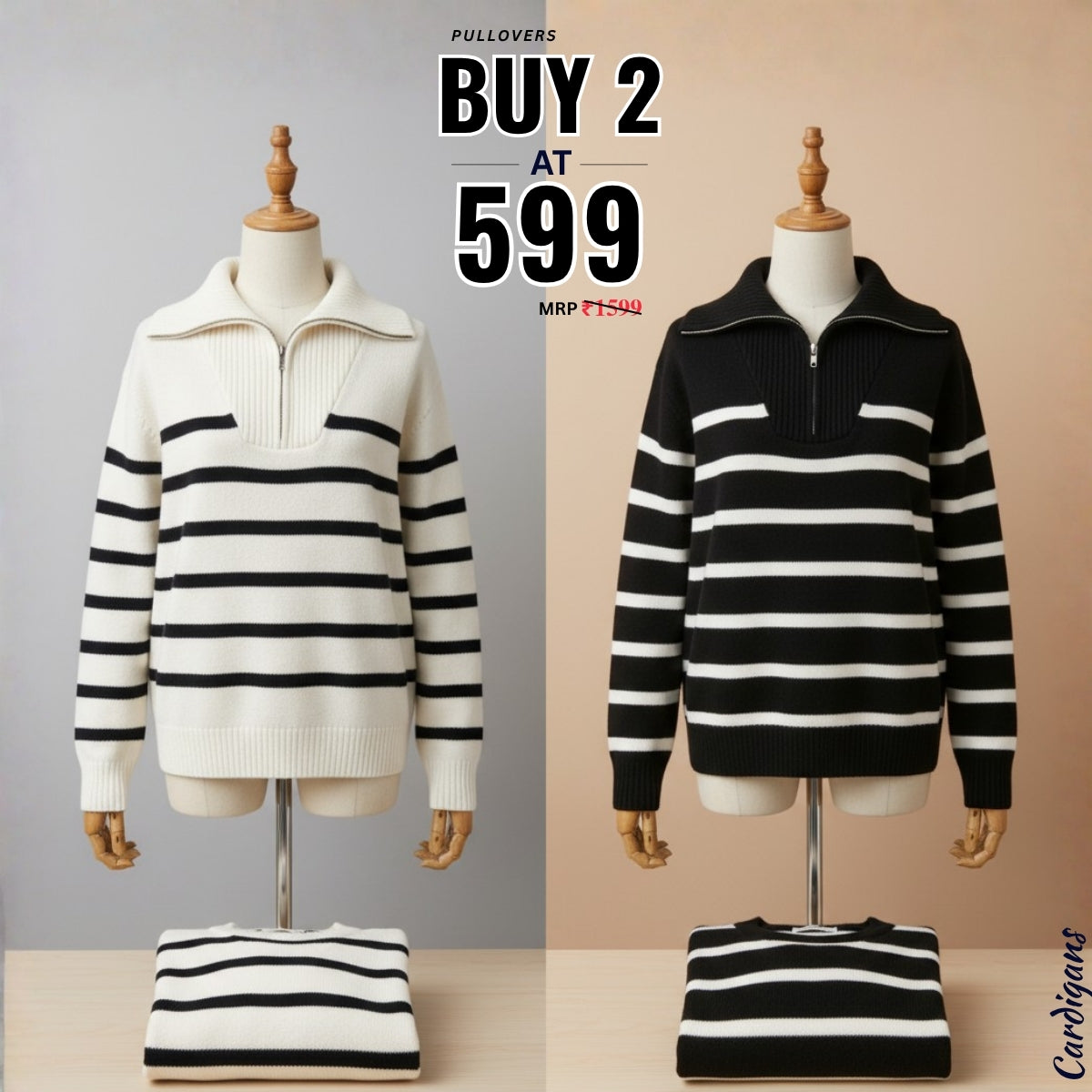 Pack of 2 Premium Pullover Sweaters - Comfortable & Trendy | PS-09