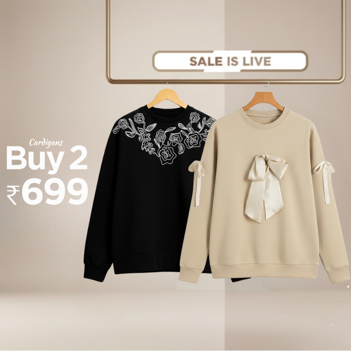 Combo of 2 Women's Cozy Sweatshirts | Stylish Winter Pack | SS-15