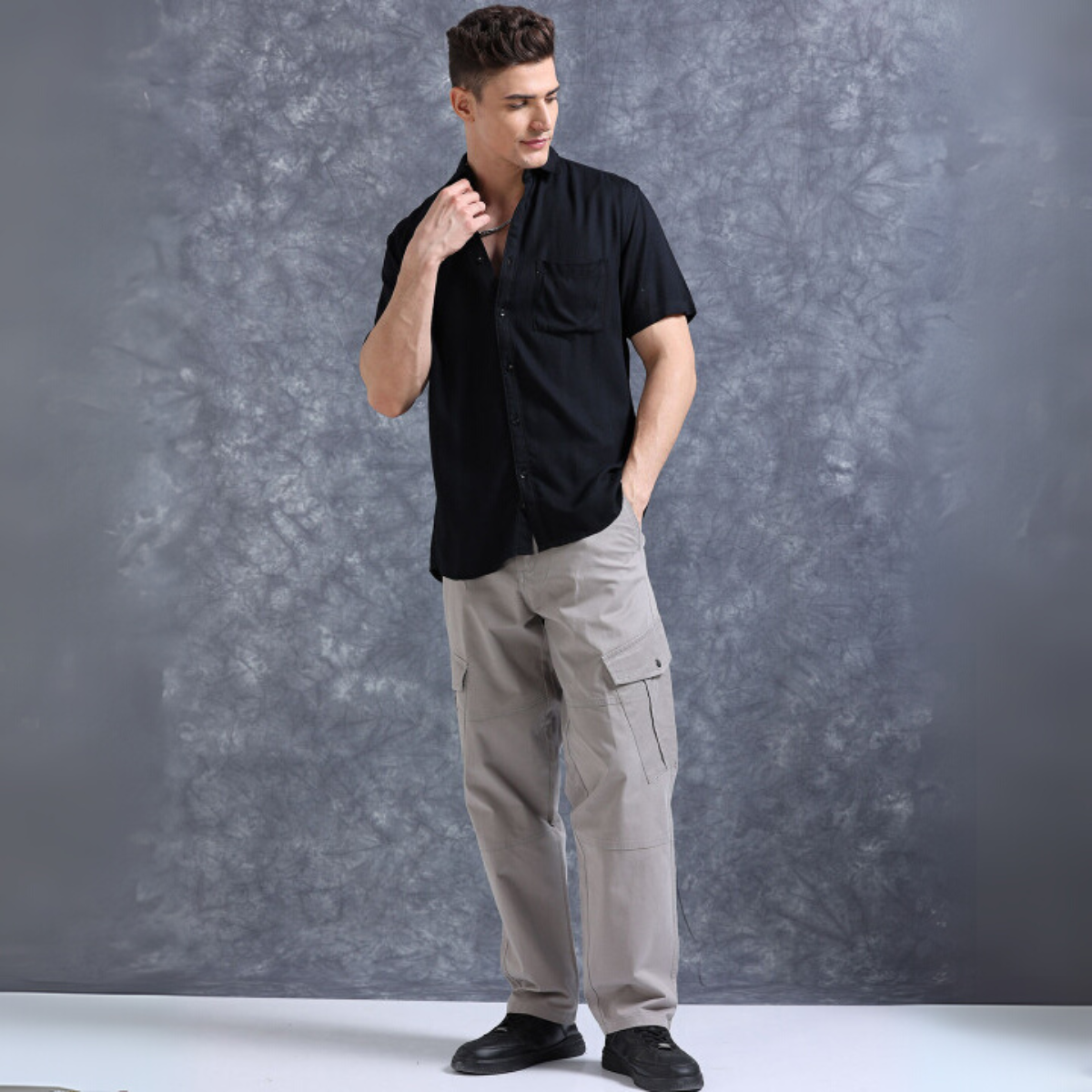 Stylish Men’s 2 Casual Shirt and 1 Cargo Pant Combo Deals | CC-10