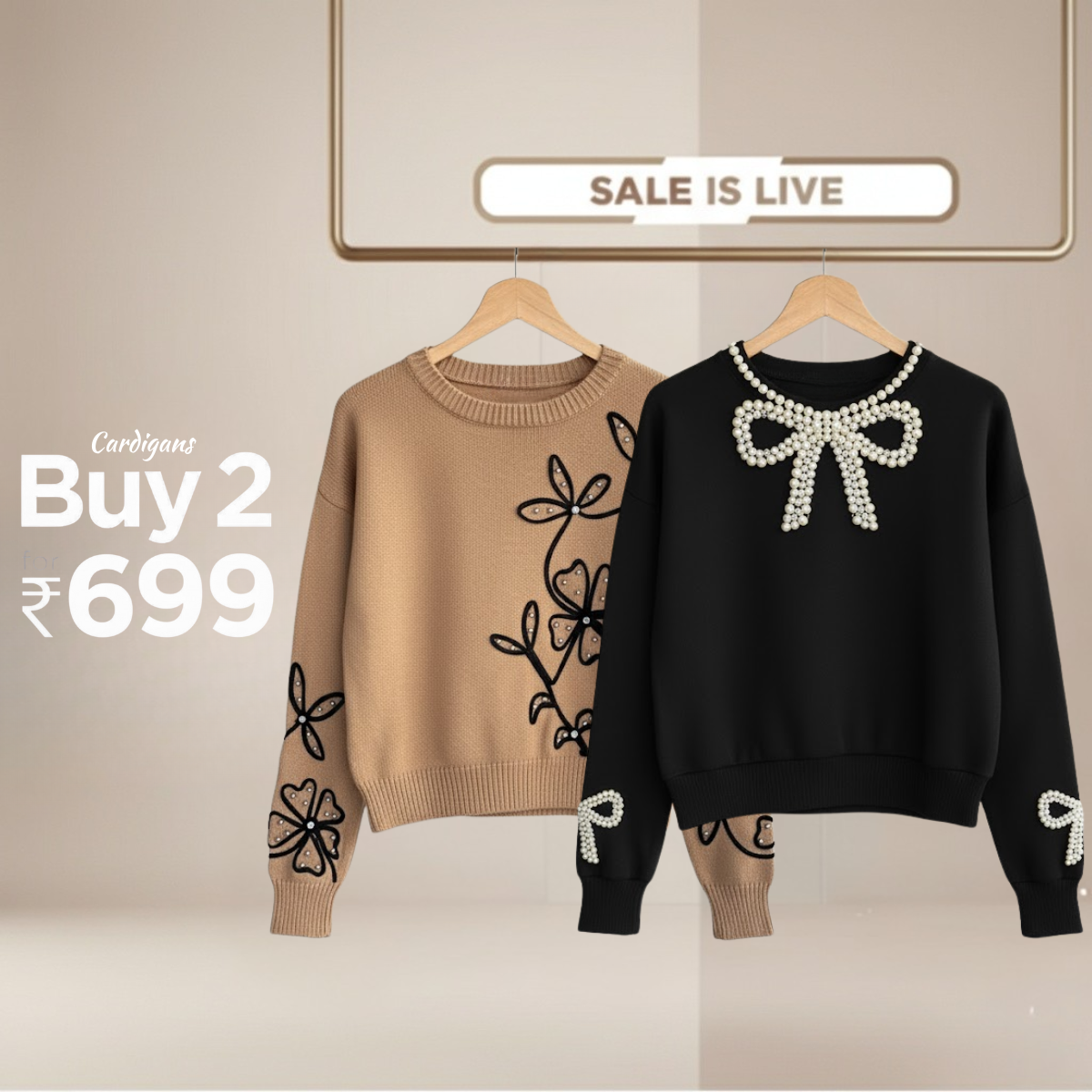 Combo of 2 Women's Cozy Sweatshirts | Stylish Winter Pack | SS-17