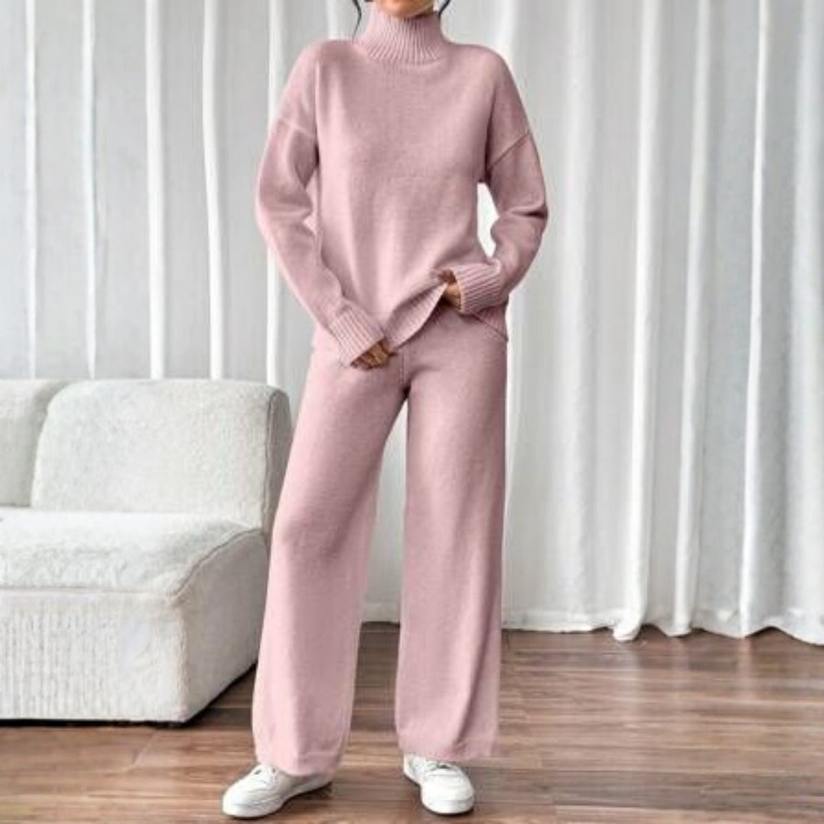 Winter Co-ord Sets for Women : Cozy Chic | Pink | WCS-20