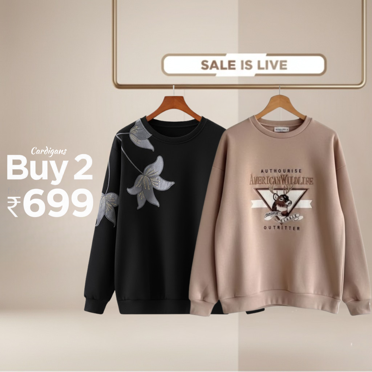 Combo of 2 Women's Cozy Sweatshirts | Stylish Winter Pack | SS-19